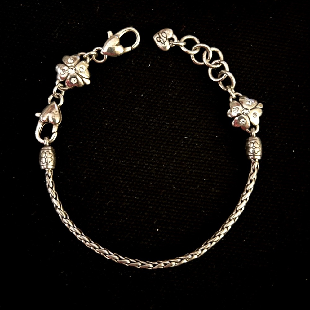 Brighton Barrel Slider Bracelet - Vintage Four Leaf Clover